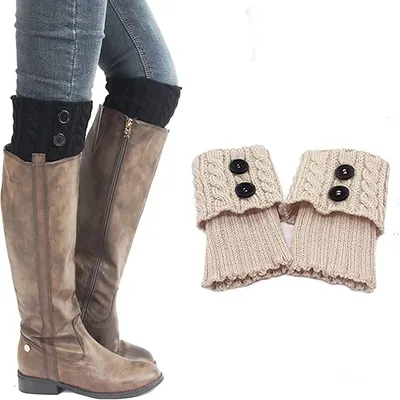 Produktbild von Stulpen Damen, Beinwärmer für Herbst und Winter, A0325, Beige