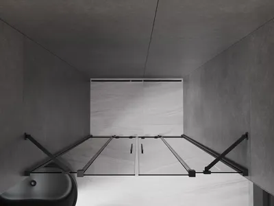 Obrázek produktu pro Mexen Velar Duo posuvné sprchové dveře 160 cm, grafitové, černé - 871-160-000-42-70