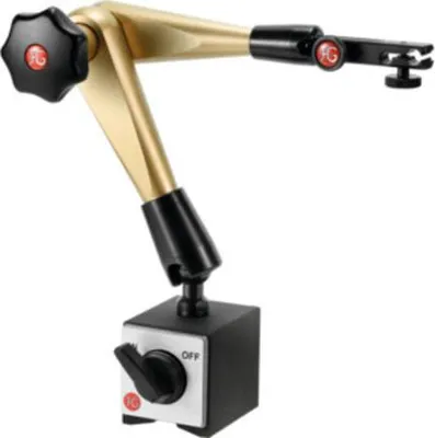Produktbild von HG Hydraulisches Magnet-Messstativ (mit Fuß) mit mechanischer Feineinstellung am Uhrenhalter, Ausladung: 300 mm