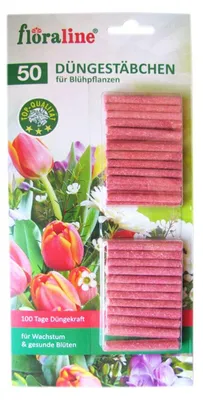 Produktbild von Floraline 50 Düngestäbchen Blühpflanzen Nährstoffe Dünger Blumen Grün Fertilizer