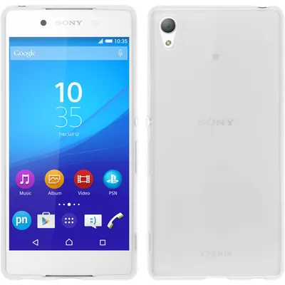 Produktbild von PhoneNatic Case kompatibel mit Sony Xperia Z3+ / Plus - weiß Silikon Hülle transparent + 2 Schutzfolien