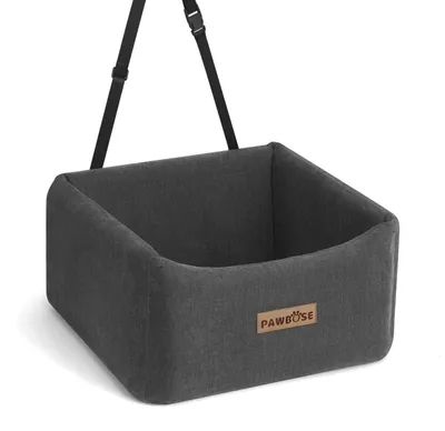 Hundeautositz für Hunde bis 15 kg, grau, waschbar