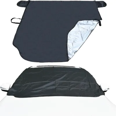 Produktbild von Frontscheibenabdeckung Winter, 158 * 125 cm Windschutzscheibenabdeckung Auto Abdeckplane Winter Scheibenabdeckung Auto Winter Groß Die Gegen Schnee, EIS, Frost, Staub, Sonne