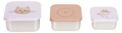 Produktbild von Lässig 3-tlg. Edelstahl-Snackboxen-Set - Tiny Team