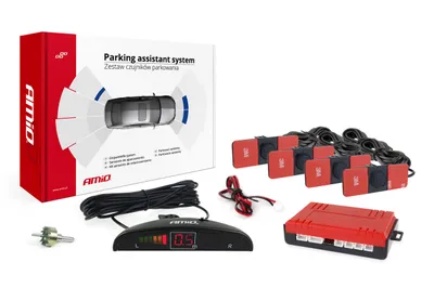 Obrázek produktu pro Parkovací asistent AMiO LED 4-senzorový černý vnitřní 16,5 mm