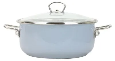 Produktbild von Emaillierter Kochtopf mit Glas. PREMIUM grau 24 cm, 4l