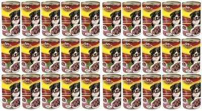 Obrázok produktu pre Bazalka 415g hovädzie krmivo pre psov 30ks plechoviek