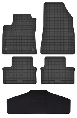 Productafbeelding van Rubberen automatten + tunnelmat voor Renault Clio V vanaf 2019 (hatchback) – 5-delig, zwart, op maat – Wielganizator SolidTread
