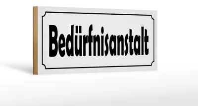 Produktbild von Holzschild Spruch 27x10 cm Bedürfnisanstalt Schild