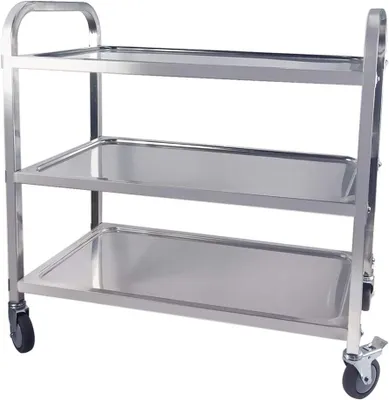 Servierwagen 3 Etagen, Edelstahl, 75x40x83,5 cm, 150 kg