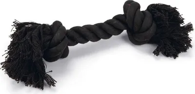Produktbild von Beeztees Hundespielzeug Spieltau mit 2 Knoten schwarz, Größe: M