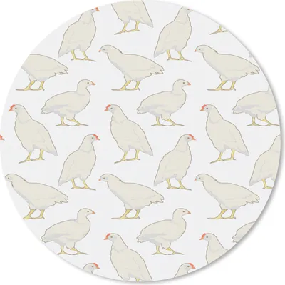 Produktbild von MuchoWow® Mauspad Mousepad Vogel - Hühner - Muster 50x50 cm - Mousepads - Maus Mat - Pad - Mausunterlage - Vinyl
