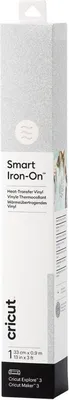 Produktbild von Cricut Smart Iron-On Glitter, Hitzebeständige Vinylrolle, Silber, Einfarbig, Glitter, 330 mm, 900 mm