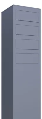 Produktbild von Briefkastenanlage Monolith for Four in Grau Metallic