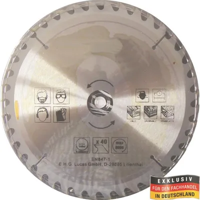 Produktbild von Kreissägeblatt 230 mm, 40 Zähne, für Holzarbeiten