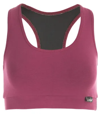 Zdjęcie produktu dla WINSHAPE Damski biustonosz sportowy Wvr1, model bustier, kolor: Berry/Love, rozmiar: L (EU)
