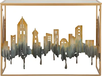 Zdjęcie produktu dla Konsola 38,5 x 110 x 81 cm Metal MDF Szkło Wielokolorowy