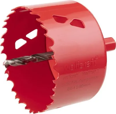 Obrázek produktu pro Wolfcraft vrtací korunka Bi-metalová O 80mm šestihranná stopka 5485000