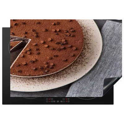 Produktbild von KitchenYeah© Herdabdeckplatte Torte - Schokolade - Kaffee , 75x52cm, Küche Deko, Glaskeramikkochfeld Herdabdeckung, Abdeckplatte fùr Kochfeld