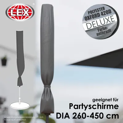 Produktbild von LEX Schutzhülle Deluxe für Partyschirme, Ø 260 – 450 cm, Tragetasche mit Reißverschluss
