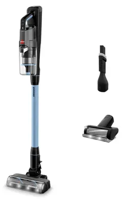 Image de Bissell PowerClean Furfinder Select, sans sac, noir, bleu clair, sec, HEPA, cyclonique, moquette, plancher de bois franc