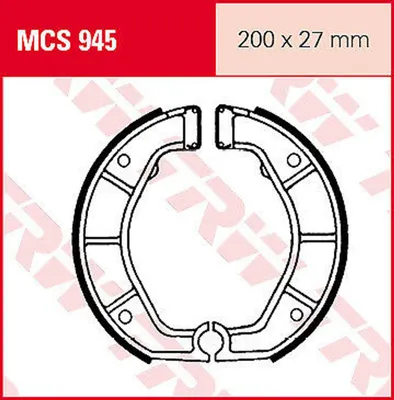 Immagine prodotto di Set di ganasce freno TRW MCS945 200 mm