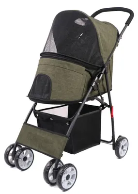 Produktbild von Tierwagen/Hundewagen/Hundebuggy – Klappbar – Vierrädriger, zusammenklappbarer Kinderwagen