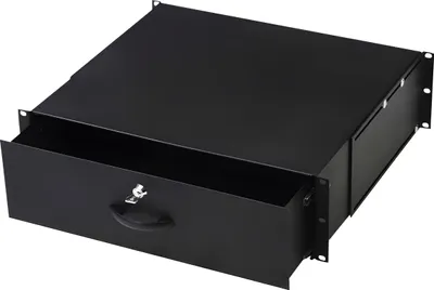 Zdjęcie produktu dla Digitus Zamykana szuflada do obudów sieciowych i serwerowych 482,6 mm (19"), 3U, Czarny, 6,5 kg