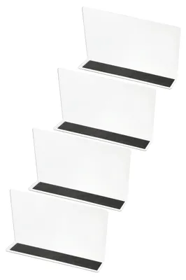 4er-Pack Acryl-Plankverdelers, magnetisch, 7,9x1,6x4,8 cm, transparent