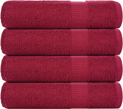 Produktbild von Badetücher FROGN 4 Stk. Bordeaux 100x150 cm 360 g/m²