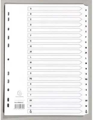 Produktbild von EXACOMPTA Karton-Register A-Z DIN A4 weiß 20-teilig