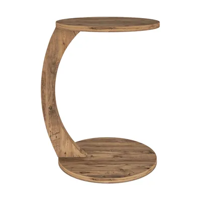Imagen del producto de Mesa auxiliar And OutdoorMatch - 56x38 cm - Color madera - Fabricada en aglomerado - Mesa auxiliar versátil