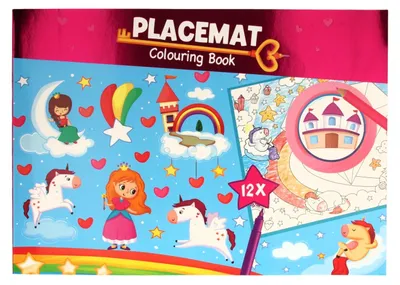 Image de Set de table à colorier - Licorne