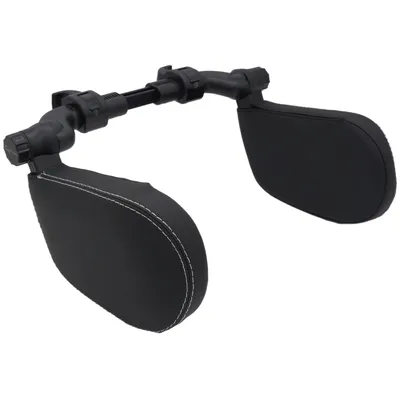 Produktbild von EasyTravel ergonomisches Auto Reise Kopfkissen - Kunstleder schwarz