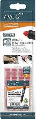 Produktbild von Ersatzminen Pica VISOR 4 Stück rot