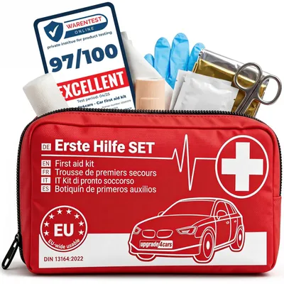 Image de Trousse de premiers secours - Boîte de secours - DIN 13164:2022 - Sac de transport - UE