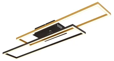 Produktbild von LED Deckenleuchte, beweglich, schwarz, Alu, gold, L 80 cm