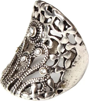 Produktbild von Edelstahl Ring Gr. 56 = 17,8 mm Silber Strass