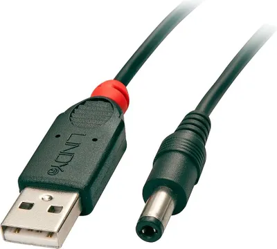 Produktbild von Lindy 70268, 1,5 m, USB A, Gleichstrom, USB 2.0, Männlich/Männlich, Schwarz