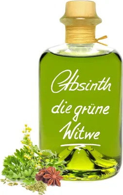 Produktbild von Absinth Die Grüne Witwe 0,7L Testurteil SEHR GUT(1,4) Maximal erlaubter Thujongehalt 35mg/L 55%Vol