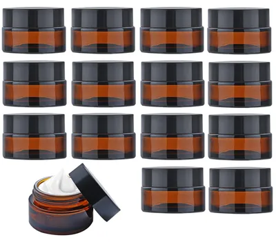 Zdjęcie produktu dla 15 sztuk pustych, bursztynowych szklanych pojemników o pojemności 20 ml