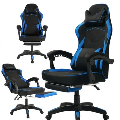 Imagen del producto de Silla de juego VECTOR giratoria con función de masaje y reposapiés, modelo KO48N