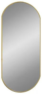 Zdjęcie produktu dla vidaXL Lustro ścienne złote 80x35 cm owalne