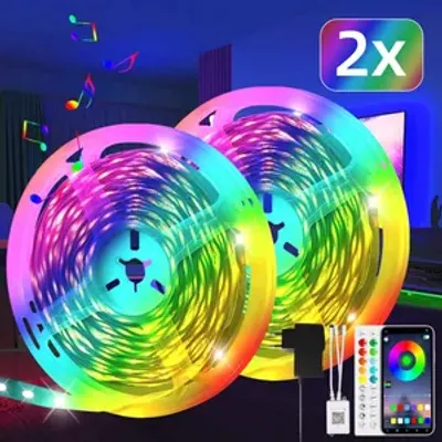 Obrázek produktu pro ZMH LED pásková světla 2ER 20m Smart RGB1600 Million Colour Change Backlight Christmas Party Bar Interior Design