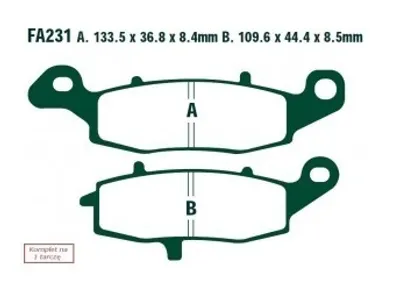 Produktbild von EBC Brakes Bremsbeläge Satz Bremsklötze FA231HH