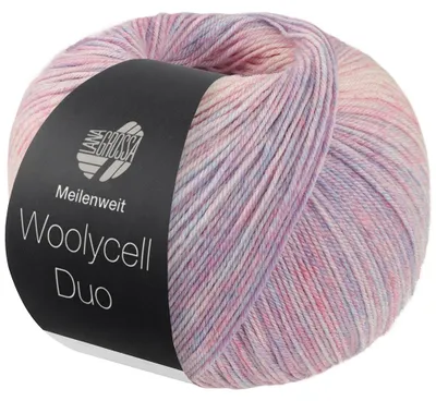 Produktbild von Lana Grossa - Woolycell Duo 6003 blaulila rosa creme