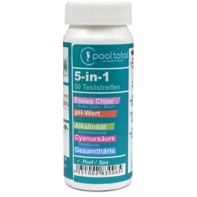 Produktbild von POOL Total 5 in 1 Teststreifen (50 Teststrips)