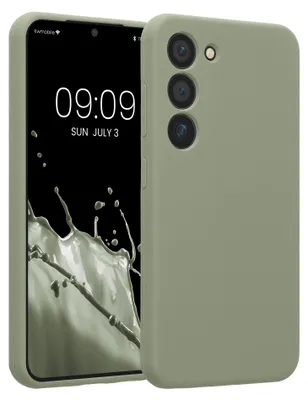 Produktbild von kwmobile Hülle kompatibel mit Samsung Galaxy S23 - Hülle Silikon gummiert - Handyhülle - Handy Case in Graugrün