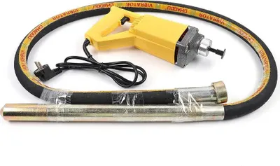 Produktbild von 1300W Profi-Betonrüttler, Handgerät, 2 m Schlauch, 220 V, EU-Stecker, gelb