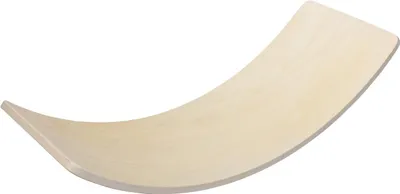 Productafbeelding van Famanu balansplank van hout voor kinderen en volwassenen, met viltpad - 82x30 cm